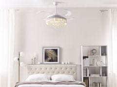 Beliani Beli stropni ventilator z lučjo in zložljivimi lopaticami PEEL