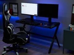 Beliani RGB LED igralna miza 120 x 60 cm črna DANVERS