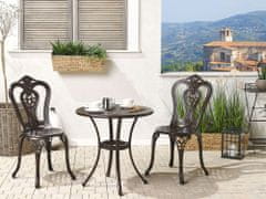 Beliani Komplet 2 rjavih vrtnih stolov BOVINO