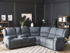Beliani Kotni ročno raztegljivi kavč sive barve ROKKE