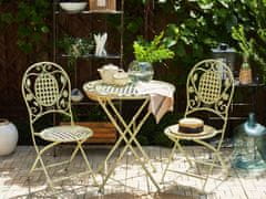 Beliani Bistro set kovinski svetlo zeleni BIVIO