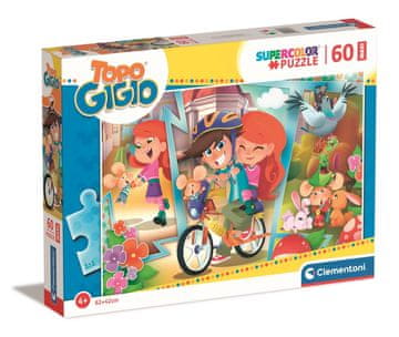 Clementoni Puzzle Topo Gigio se zabava s prijatelji MAXI 60 kosov