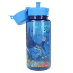 Plastična steklenica Podvodni svet, Modra, z morskimi živalmi, 400 ml