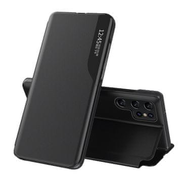 slomart ohišje iz eko usnja za samsung galaxy s23 ultra s flip cover stojalom black
