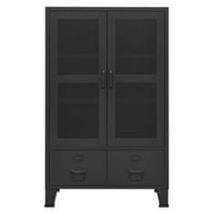 Vidaxl Industrijska omara črna 70x40x115 cm kovinska