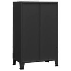 Vidaxl Industrijska omara črna 70x40x115 cm kovinska