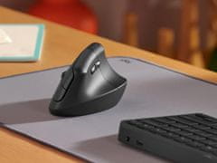 Logitech Lift Vertical Ergonimic miška, bela (910-006475)