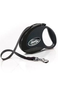 Flamingo Povodec FLEXI Style M pas 5m/25kg črn