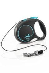 Flexi Povodec Black Design XS kabel 3m/8kg modri