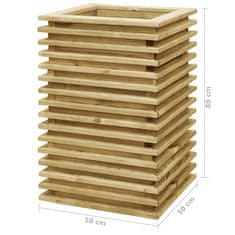 Vidaxl Visoka greda 50x50x80 cm impregnirana borovina