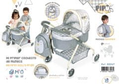 DeCuevas 86047 Moj prvi voziček za lutke z nahrbtnikom in dodatki PIPO 2022, 56 cm