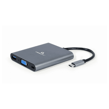 CABLEXPERT Adapter USB-C 6-v-1 USB, HDMI, VGA, PD, čitalec kartic + audio