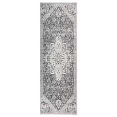 Vidaxl Zunanja preproga ravno tkana 80x250 cm svetlo siva