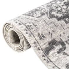 Vidaxl Zunanja preproga ravno tkana 80x250 cm svetlo siva