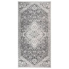 Vidaxl Zunanja preproga ravno tkana 100x200 cm svetlo siva