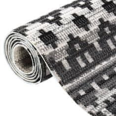 Vidaxl Zunanja preproga ravno tkana 115x170 cm temno siva