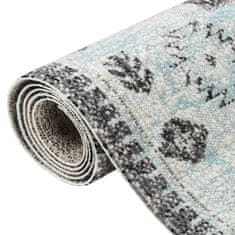Vidaxl Zunanja preproga ravno tkana 100x200 cm zelena in siva
