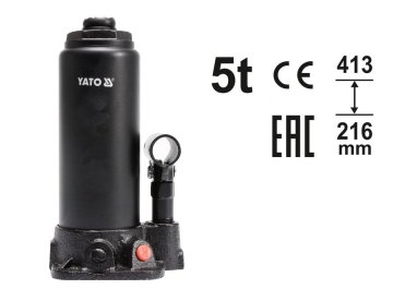 YATO Hidravlična batna dvigalka 5 t, 216-413 mm