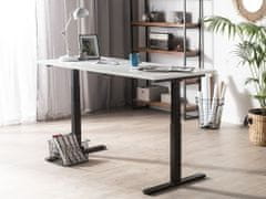 Beliani Električno nastavljiva pisalna miza 130 x 72 cm belo-črna DESTIN II