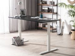 Beliani Električno nastavljiva pisalna miza 130 x 72 cm črno-bela DESTIN II