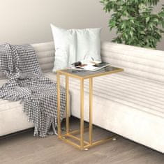 Vidaxl Računalniška stranska mizica črna 50x35x65 cm kaljeno steklo