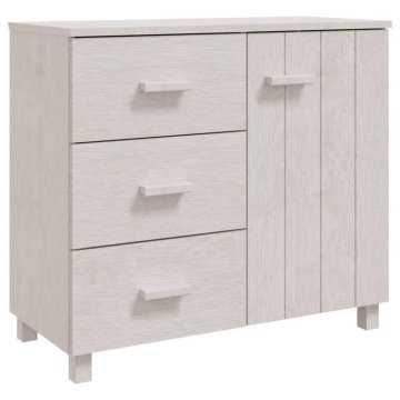 Vidaxl Komoda HAMAR bela 90x40x80 cm trdna borovina