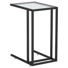 Vidaxl Računalniška stranska mizica prozorna 50x35x65 cm steklo