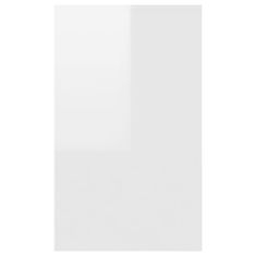 Greatstore Komoda s 3 predali visok sijaj bela 120x41x75 cm iverna plošča