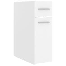 Vidaxl Lekarniška omara bela 20x45,5x60 cm iverna plošča
