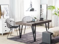 Beliani Jedilna miza 150 x 90 cm, temni les s črno barvo ADENA