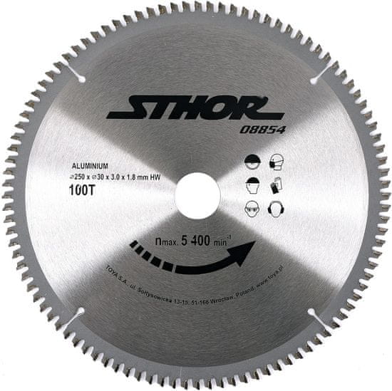 Sthor  Aluminijasti disk 250 x 30 mm 100z
