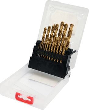 YATO  Komplet svedrov za železo HSS-TiN 19ks 1-10mm