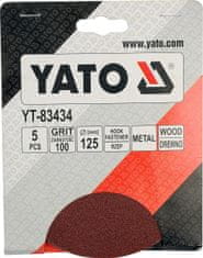 YATO  Brusni papir 125 mm P36 5 kom ježevi trakovi