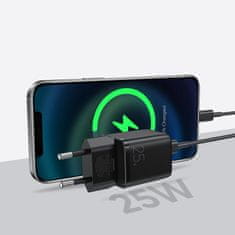 Joyroom Mini Fast Charger polnilnik USB-C PD 25W + kabel USB-C / USB-C, črna