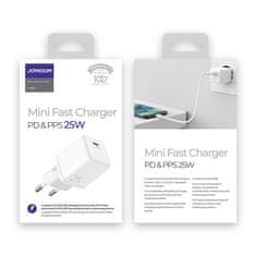 Joyroom Mini Fast Charger polnilnik USB-C 25W 3A, bela