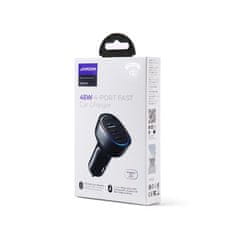 Joyroom JR-CL09 avto polnilec 3x USB 1x USB-C 45W, črna
