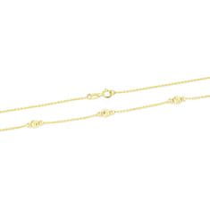 Beneto Exclusive Elegantna zlata verižica s kroglicami AUS0005