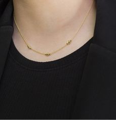 Beneto Exclusive Elegantna zlata verižica s kroglicami AUS0005
