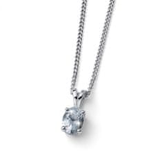 Oliver Weber Očarljiva srebrna ogrlica Smooth 61186 WHI (verižica, obesek)