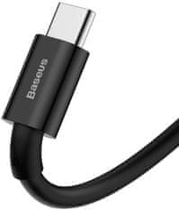 BASEUS Superior Series Type-C kabel, hitro polnjenje, 66W, črn - odprta embalaža