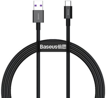 BASEUS Superior Series Type-C kabel, hitro polnjenje, 66W, črn