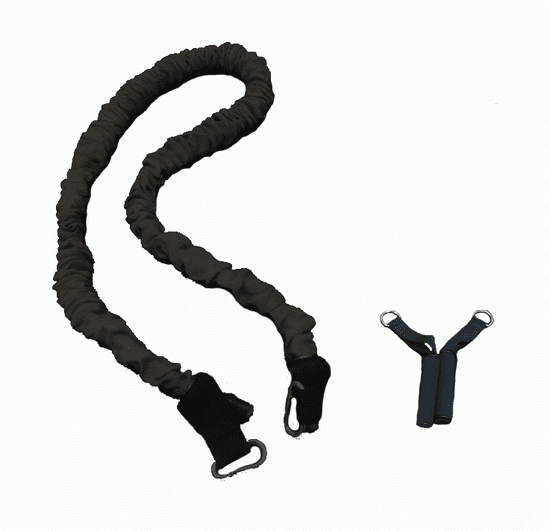 Capriolo elastični trak z ročaji, 7 x 11 x 1200 cm, črn