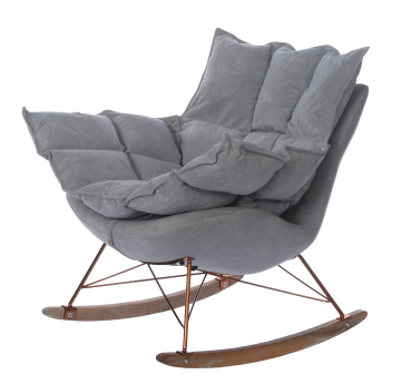 Miloo Home Gugalni stol Lieslie Grey 90X102X85 cm
