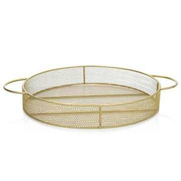 DUKA Okrasni pladenj z ročaji LISSMA 30x5 cm zlato jeklo