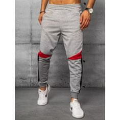 Dstreet Moške nepotiskane športne hlače sive barve KNOW ux3241 M