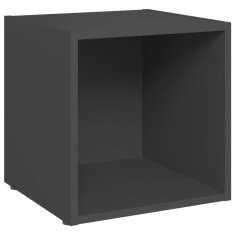 Vidaxl TV omarice 4 kosi sive 37x35x37 cm iverna plošča