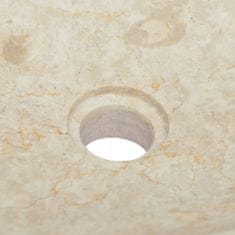 Greatstore Umivalnik v krem barvi 50x35x10 cm marmor