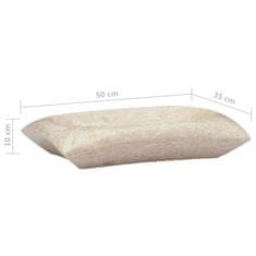 Greatstore Umivalnik v krem barvi 50x35x10 cm marmor