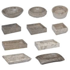 Vidaxl Umivalnik siv 40x40x10 cm marmor