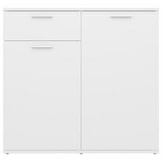 Vidaxl Komoda bela 80x36x75 cm iverna plošča